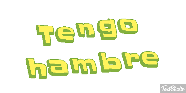 Tengo hambre Efecto de texto