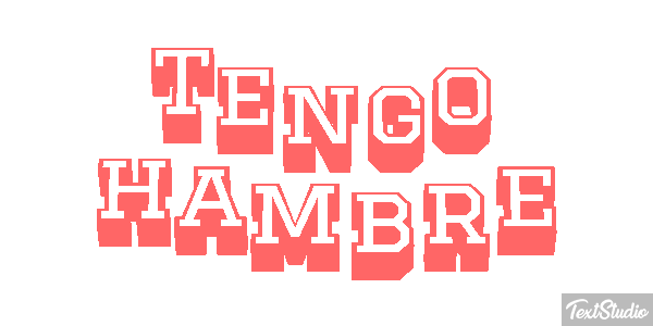 Tengo hambre Efecto de texto