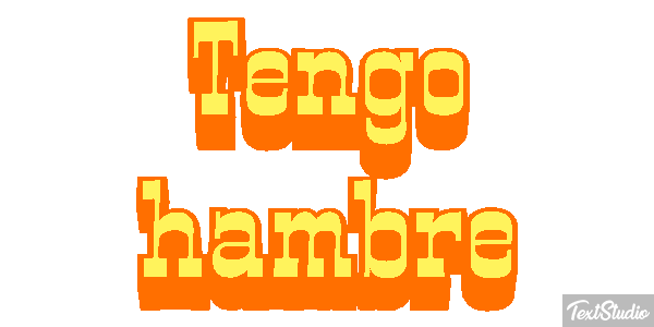 Tengo hambre Efecto de texto
