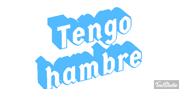 Tengo hambre Efecto de texto
