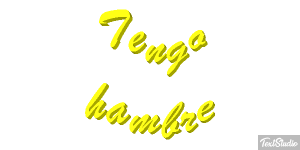Tengo hambre Efecto de texto