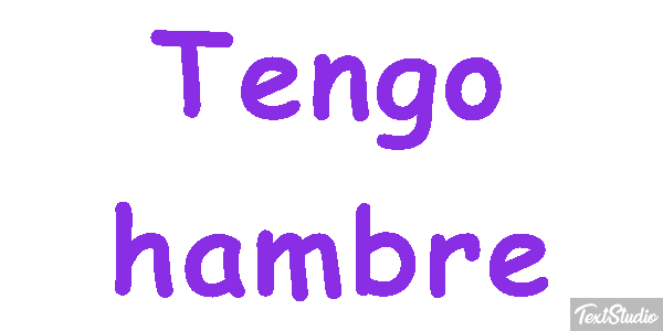 Tengo hambre Efecto de texto
