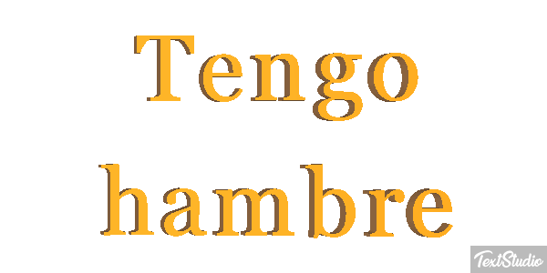 Tengo hambre Efecto de texto