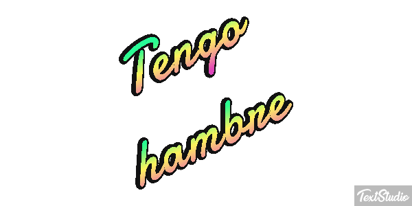 Tengo hambre Efecto de texto