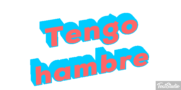 Tengo hambre Efecto de texto