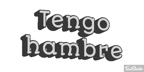 Tengo hambre Efecto de texto