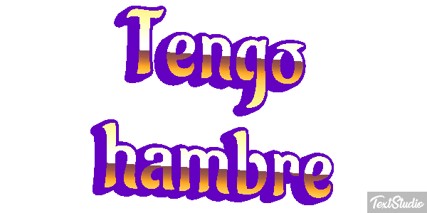 Tengo hambre Efecto de texto