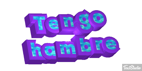 Tengo hambre Efecto de texto