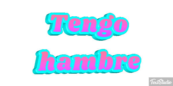 Tengo hambre Efecto de texto