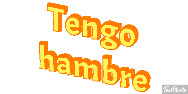Tengo hambre Efecto de texto