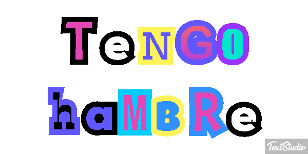 Tengo hambre Efecto de texto