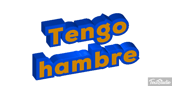 Tengo hambre Efecto de texto
