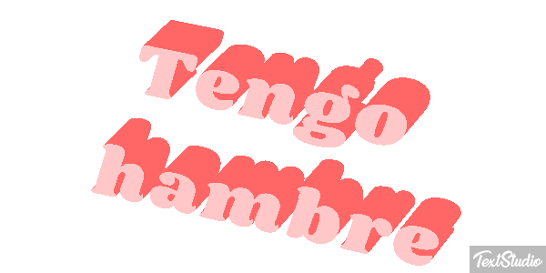 Tengo hambre Efecto de texto