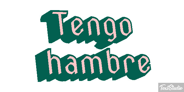 Tengo hambre Efecto de texto