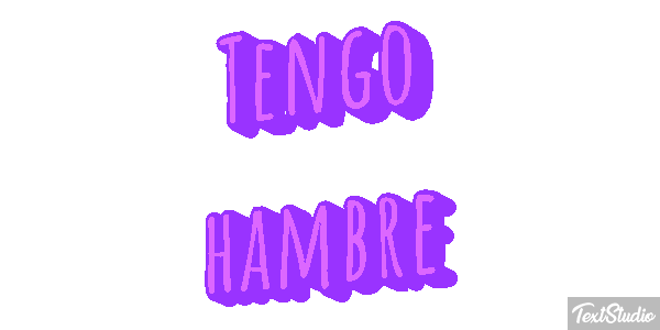 Tengo hambre Efecto de texto