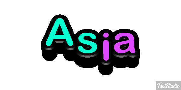 Asia Text effect