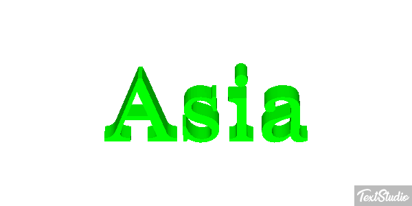 Asia Text effect