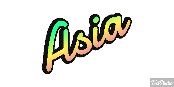Asia Text effect