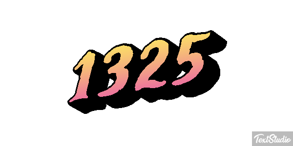1325 Text effect
