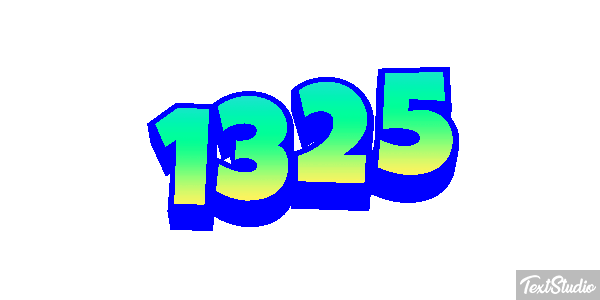 1325 Text effect