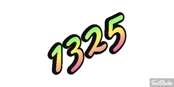1325 Text effect