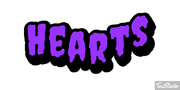 Hearts Efecto de texto