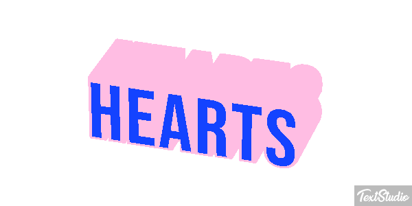 Hearts Efecto de texto
