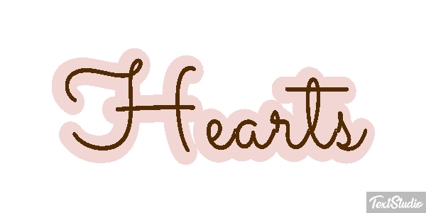 Hearts Efecto de texto