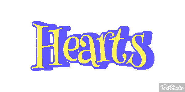 Hearts Efecto de texto