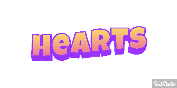 Hearts Efecto de texto
