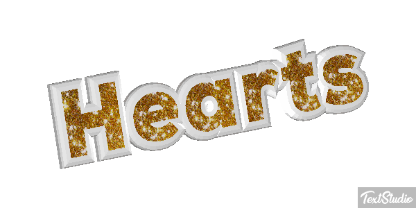 Hearts Efecto de texto