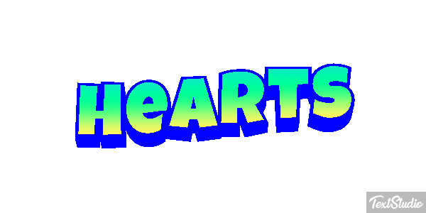 Hearts Efecto de texto