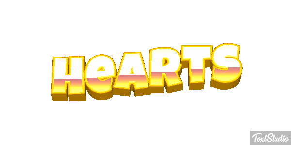 Hearts Efecto de texto