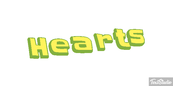 Hearts Efecto de texto