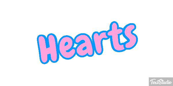 Hearts Efecto de texto