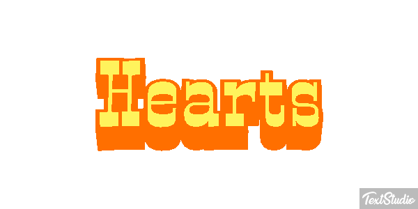 Hearts Efecto de texto
