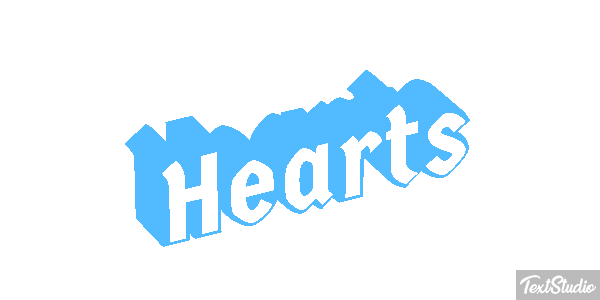 Hearts Efecto de texto