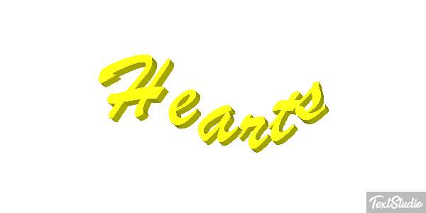 Hearts Efecto de texto
