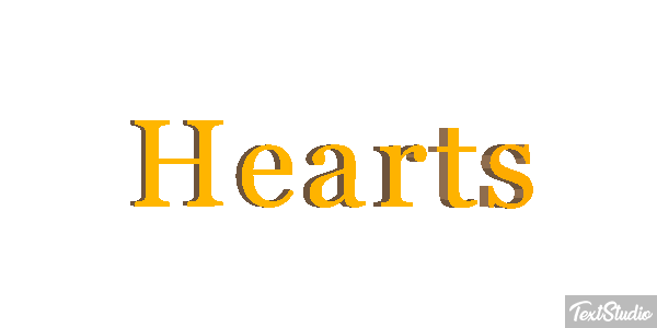 Hearts Efecto de texto