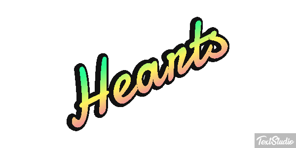 Hearts Efecto de texto