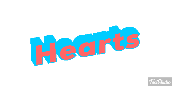 Hearts Efecto de texto
