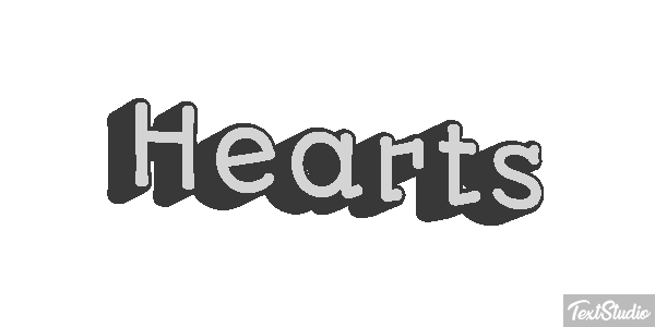 Hearts Efecto de texto