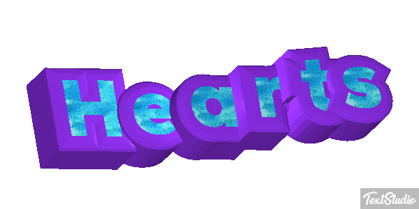 Hearts Efecto de texto