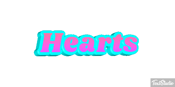 Hearts Efecto de texto