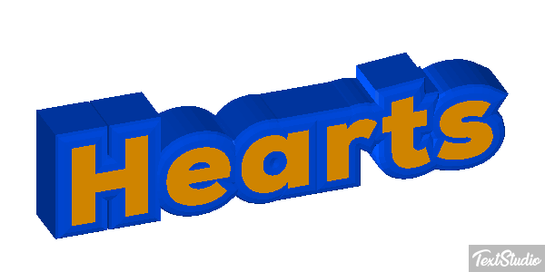Hearts Efecto de texto