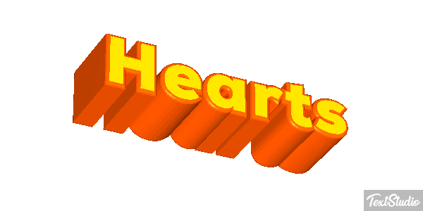 Hearts Efecto de texto
