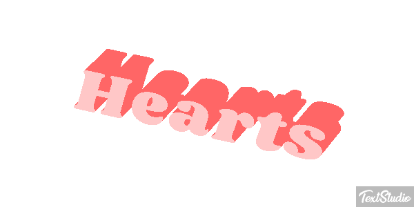 Hearts Efecto de texto