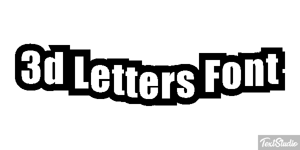 3d Letters Font テキスト効果