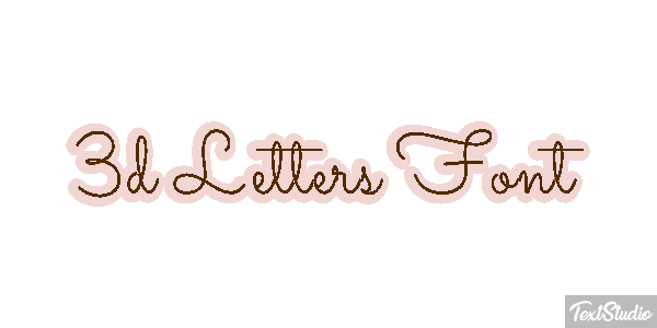 3d Letters Font テキスト効果