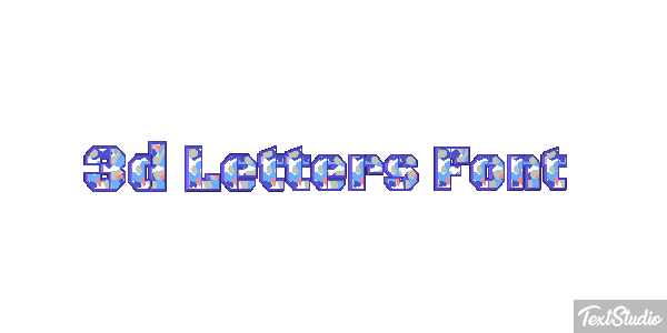 3d Letters Font テキスト効果